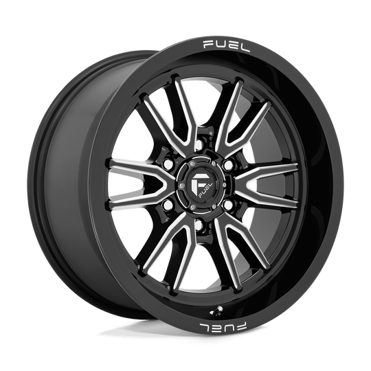 D76118909450 - Fuel Off-Road D761 Clash 18X9 6X120 1mm Gloss Black Milled - Fuel Off-Road Wheels Canada