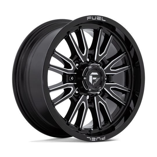 D76120901857 - Fuel Off-Road D761 Clash 20X9 8X180 20mm Gloss Black Milled - Fuel Off-Road Wheels Canada