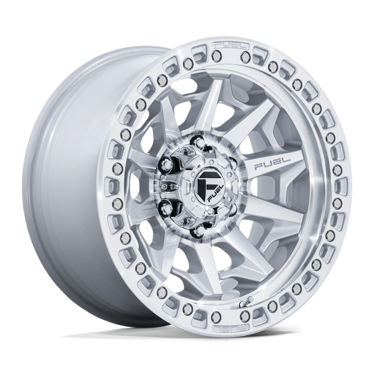 D88318901850 - Fuel Off-Road D883 Covert 18X9 8X180 ET 1mm Silver with Machined Face - Fuel Off-Road Wheels Canada