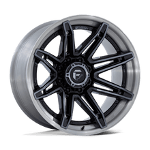 Charger l'image dans la galerie, FC401BT22106818N - Fuel Off-Road FC401 Brawl 22X10 6X139.7 -18MM Gloss Black With Brushed Gray Tint Face &amp; Lip - Fuel Off-Road Wheels Canada