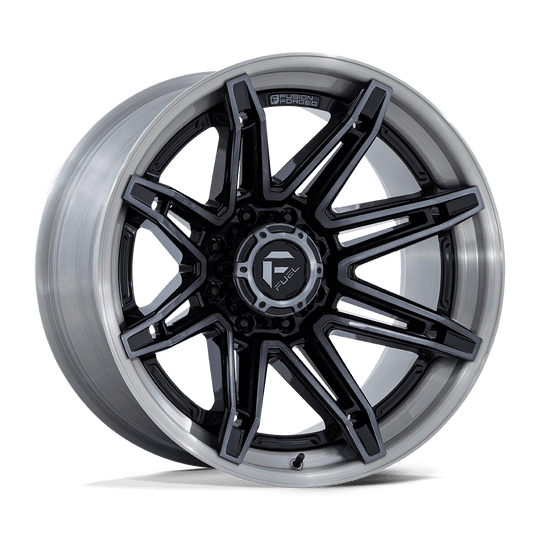 FC401BT22108718N - Fuel Off-Road FC401 Brawl 22X10 8X170 -18MM Gloss Black With Brushed Gray Tint Face & Lip - Fuel Off-Road Wheels Canada