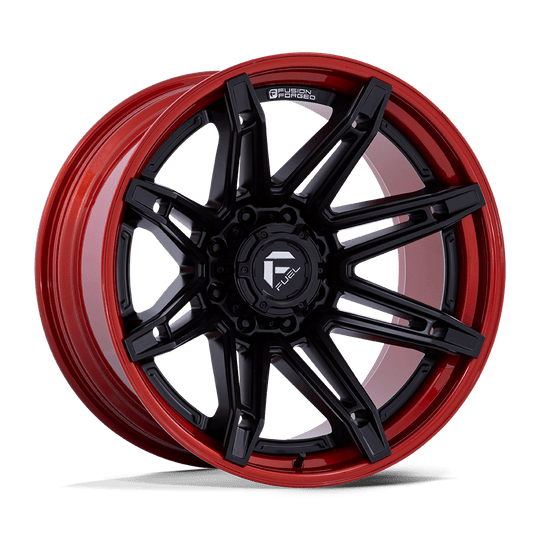 FC401MQ24128844N - Fuel Off-Road FC401 Brawl 24X12 8X180 -44MM Matte Black With Candy Red Lip - Fuel Off-Road Wheels Canada