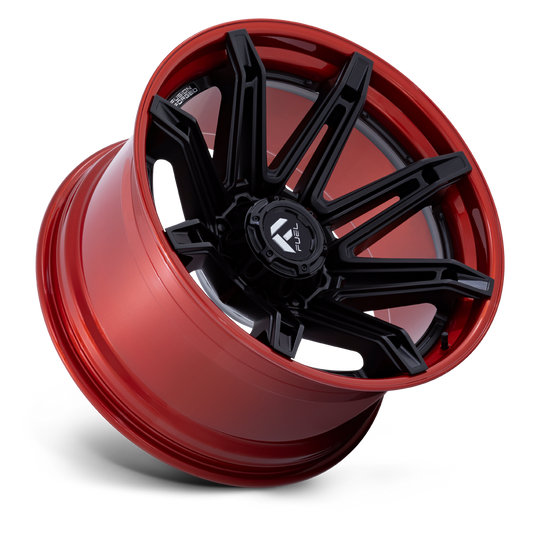 FC401MQ20108718N - Fuel Off-Road FC401 Brawl 20X10 8X170 -18MM Matte Black With Candy Red Lip - Fuel Off-Road Wheels Canada