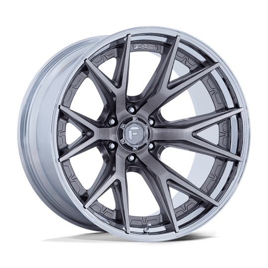 FC402AP17906801 - Fuel Off-Road FC402 Catalyst 17X9 6X139.7 ET 1mm Platinum with Chrome Lip - Fuel Off-Road Wheels Canada