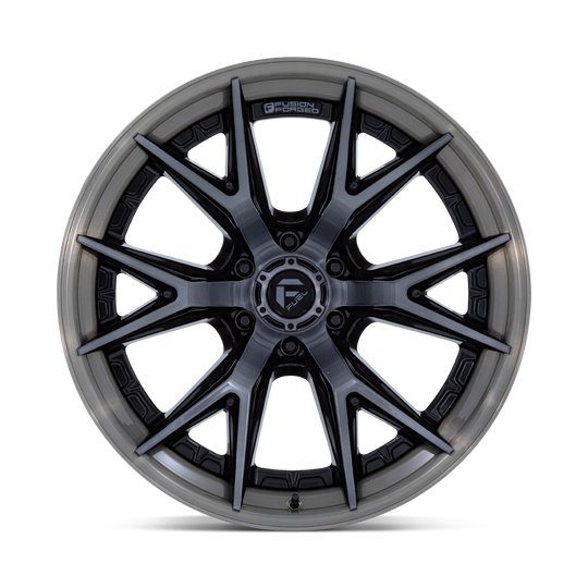 FC402BT20906301 - Fuel Off-Road FC402 Catalyst 20X9 6X135 01MM Gloss Black With Brushed Gray Tint Face & Lip - Fuel Off-Road Wheels Canada