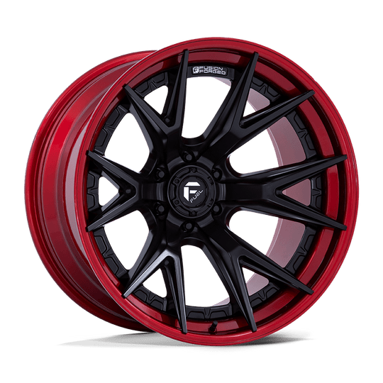 FC402MQ17906801 - Fuel Off-Road FC402 Catalyst 17X9 6X139.7 ET 1mm Matte Black with Candy Red Lip - Fuel Off-Road Wheels Canada