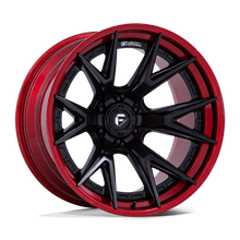 Load image into Gallery viewer, FC402MQ20906820 - Fuel Off-Road FC402 Catalyst 20X9 6X139.7 ET 20mm Matte Black with Candy Red Lip - Fuel Off-Road Wheels Canada