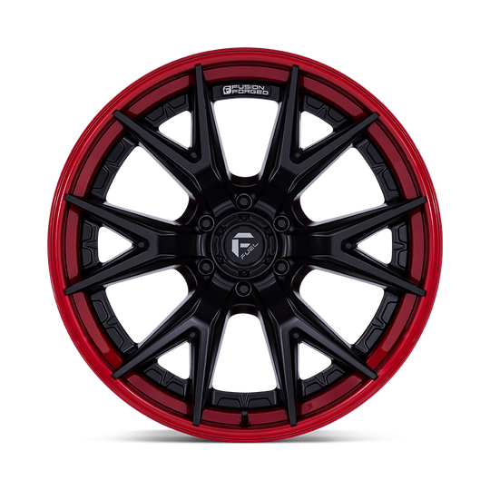FC402MQ24126844N - Fuel Off-Road FC402 Catalyst 24X12 6X139.7 -44MM Matte Black With Candy Red Lip - Fuel Off-Road Wheels Canada