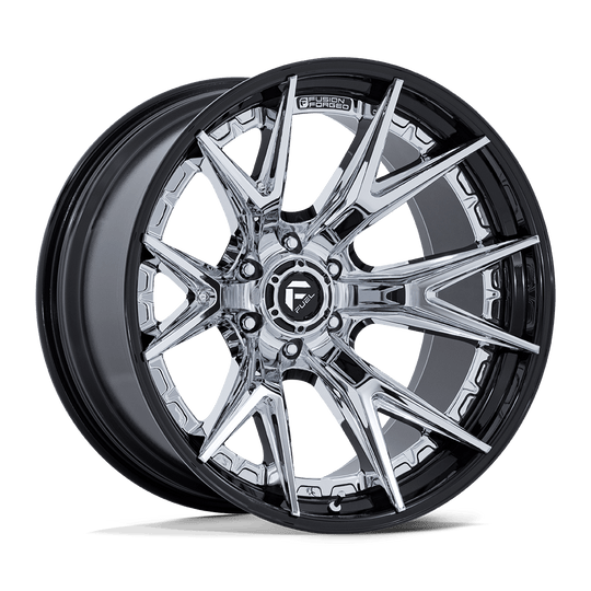 FC402PB20906820 - Fuel Off-Road FC402 Catalyst 20X9 6X139.7 ET 20mm Chrome with Gloss Black Lip - Fuel Off-Road Wheels Canada