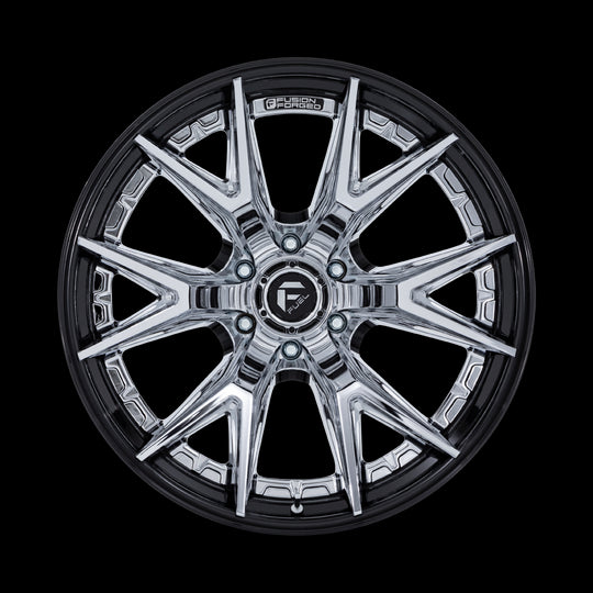 FC402PB22106818N - Fuel Offroad FC402 Catalyst 22X10 6X139.7 -18MM Chrome With Gloss Black Lip - Fuel Offroad Wheels Canada