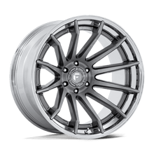 Load image into Gallery viewer, FC403AP20906801 - Fuel Off-Road FC403 Burn 20X9 6X139.7 ET 1mm Platinum with Chrome Lip - Fuel Off-Road Wheels Canada