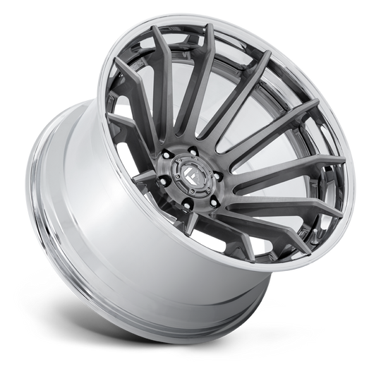 FC403AP22106818N - Fuel Off-Road FC403 Burn 22X10 6X139.7 -18MM Platinum With Chrome Lip - Fuel Off-Road Wheels Canada