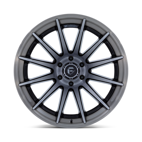 FC403BT24126844N - Fuel Off-Road FC403 Burn 24X12 6X139.7 -44MM Gloss Black With Brushed Gray Tint Face & Lip - Fuel Off-Road Wheels Canada