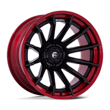 Load image into Gallery viewer, FC403MQ20906801 - Fuel Off-Road FC403 Burn 20X9 6X139.7 ET 1mm Matte Black with Candy Red Lip - Fuel Off-Road Wheels Canada