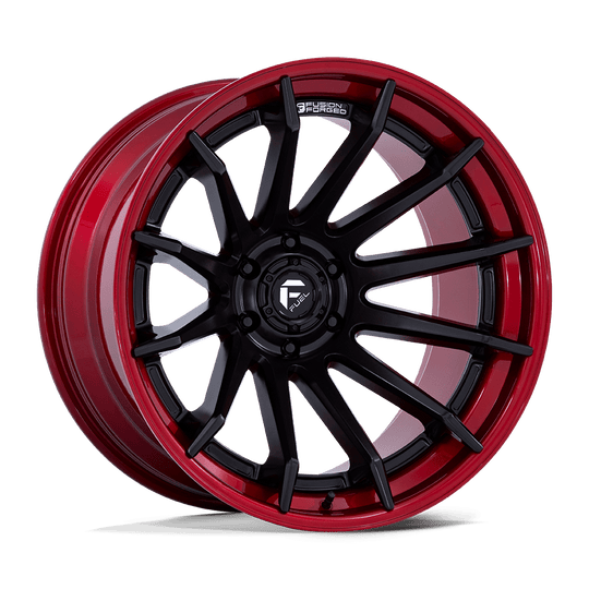 FC403MQ20905001 - Fuel Off-Road FC403 Burn 20X9 5X127 ET 1mm Matte Black with Candy Red Lip - Fuel Off-Road Wheels Canada