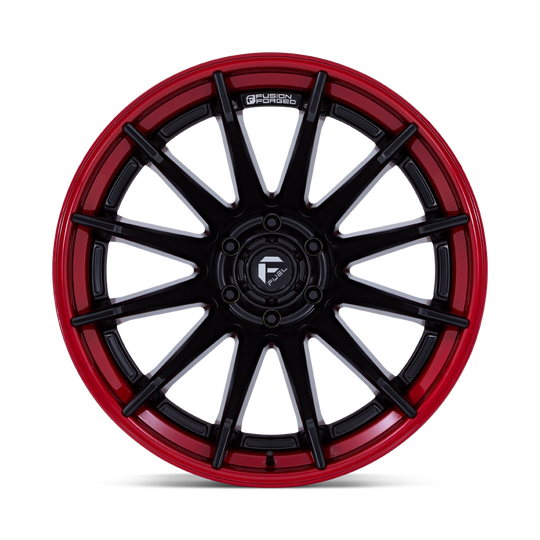 FC403MQ22106318N - Fuel Off-Road FC403 Burn 22X10 6X135 -18MM Matte Black With Candy Red Lip - Fuel Off-Road Wheels Canada