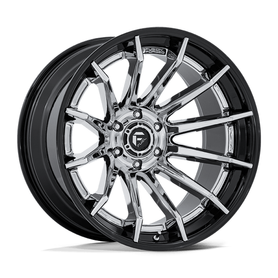 FC403PB20906801 - Fuel Off-Road FC403 Burn 20X9 6X139.7 ET 1mm Chrome with Gloss Black Lip - Fuel Off-Road Wheels Canada