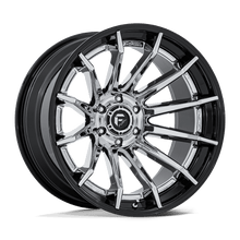 Charger l'image dans la galerie, FC403PB20906301 - Fuel Off-Road FC403 Burn 20X9 6X135 ET 1mm Chrome with Gloss Black Lip - Fuel Off-Road Wheels Canada