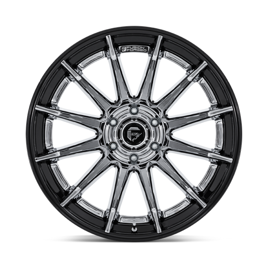 FC403PB22125044N - Fuel Off-Road FC403 Burn 22X12 5X127 -44MM Chrome With Gloss Black Lip - Fuel Off-Road Wheels Canada