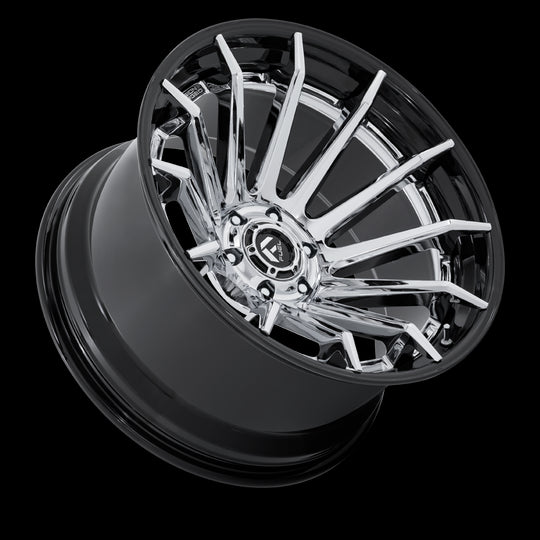 FC403PB22106818N - Fuel Offroad FC403 Burn 22X10 6X139.7 -18MM Chrome With Gloss Black Lip - Fuel Offroad Wheels Canada