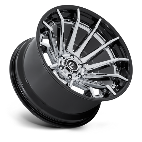 FC403PB22105018N - Fuel Off-Road FC403 Burn 22X10 5X127 -18MM Chrome With Gloss Black Lip - Fuel Off-Road Wheels Canada