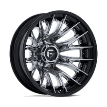 Load image into Gallery viewer, D40724829335 - Fuel Off-Road D407 Catalyst Dually 24X8.25 8X210 ET -221mm Chrome with Gloss Black Lip - Fuel Off-Road Wheels Canada