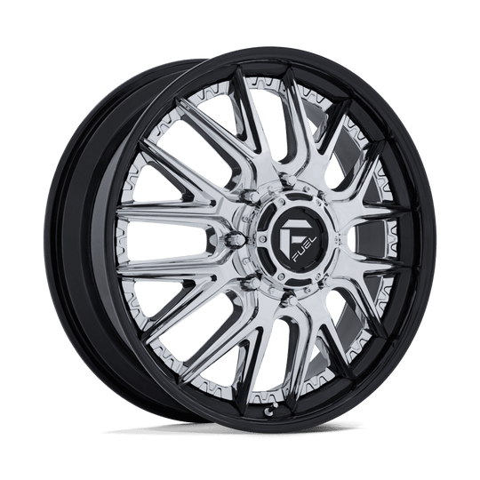 D407208293 - Fuel Off-Road D407 Catalyst Dually 20X8.25 8X210 ET 105mm Chrome with Gloss Black Lip - Fuel Off-Road Wheels Canada
