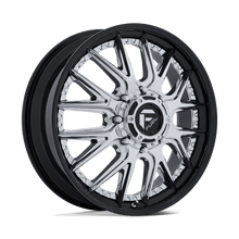 Load image into Gallery viewer, D407228293 - Fuel Off-Road D407 Catalyst Dually 22X8.25 8X210 ET 105mm Chrome with Gloss Black Lip - Fuel Off-Road Wheels Canada