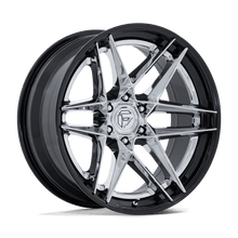 Load image into Gallery viewer, FC408PB20106818N - Fuel Off-Road FC408 Flight 20X10 6X139.7 ET -18mm Chrome with Gloss Black Lip - Fuel Off-Road Wheels Canada