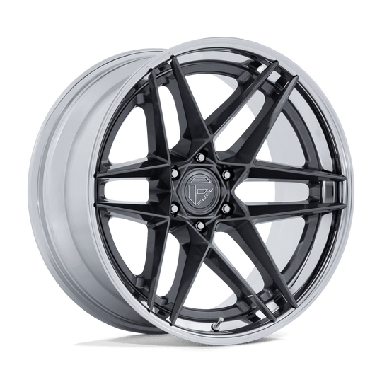FC408AP20906301 - Fuel Off-Road FC408 Flight 20X9 6X135 ET 1mm Gloss Gunmetal with Chrome Lip - Fuel Off-Road Wheels Canada