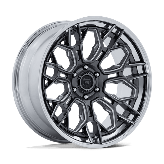 FC409AP22956320 - Fuel Off-Road FC409 Hive 22X9.5 6X135 ET 20mm Gloss Gunmetal with Chrome Lip - Fuel Off-Road Wheels Canada