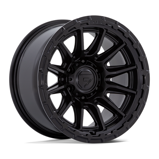 FC866MX17855025 - Fuel Off-Road FC866 Piston 17X8.5 5X127 ET 25mm Blackout with Gloss Black Lip - Fuel Off-Road Wheels Canada