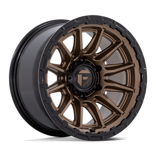 FC866ZB17855025 - Fuel Off-Road FC866 Piston 17X8.5 5X127 ET 25mm Matte Bronze with Gloss Black Lip - Fuel Off-Road Wheels Canada