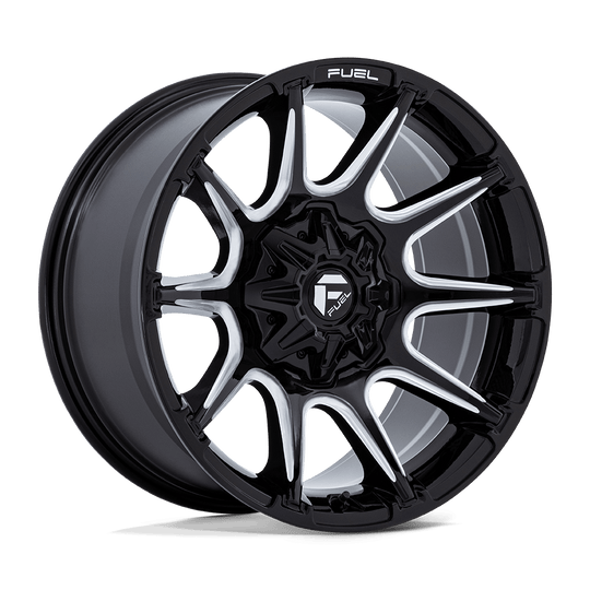 FC880BE20908001 - Fuel Off-Road FC880 Super C 20X9 8X165.1 ET 1mm Gloss Black Milled - Fuel Off-Road Wheels Canada