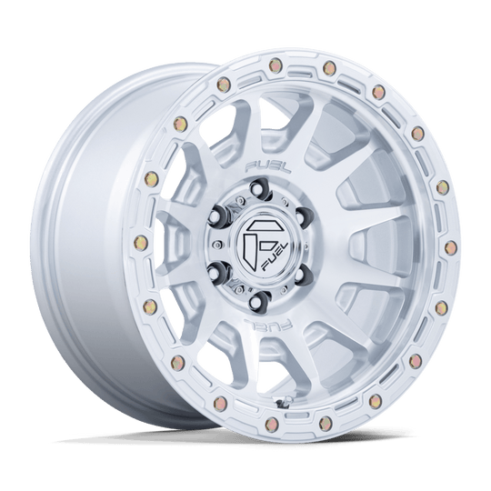 FC884SD18905020 - Fuel Off-Road FC884 Fortress 18X9 5X127 ET 20mm Gloss Silver with Machined Face - Fuel Off-Road Wheels Canada