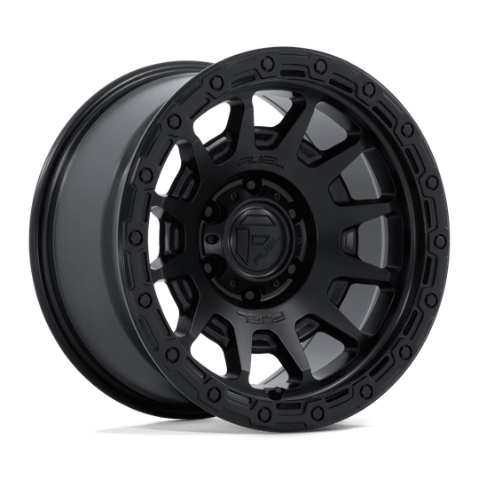 FC884MB17855025 - Fuel Off-Road FC884 Fortress 17X8.5 5X127 ET 25mm Matte Black with Gloss Black Lip - Fuel Off-Road Wheels Canada