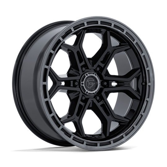 FC896BA20906820 - Fuel Off-Road FC896 Heathen 20X9 6X139.7 ET 20mm Gloss Black with Gloss Gunmetal Lip - Fuel Off-Road Wheels Canada
