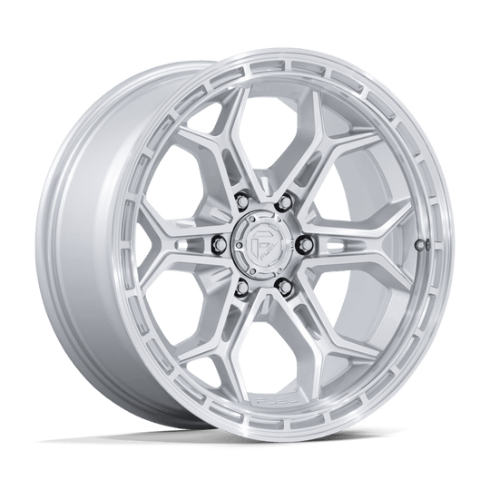 FC896SD20906301 - Fuel Off-Road FC896 Heathen 20X9 6X135 ET 1mm Gloss Silver with Machined Face - Fuel Off-Road Wheels Canada