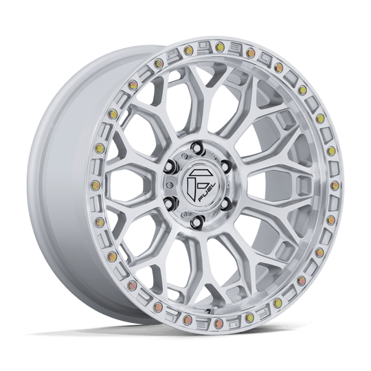 FC901SD17906801 - Fuel Off-Road FC901 Talon 17X9 6X139.7 ET 1mm Gloss Silver with Machined Face - Fuel Off-Road Wheels Canada