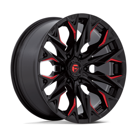 D82320908450 - Fuel Off-Road D823 Flame 20X9 6X139.7 1mm Gloss Black Milled With Candy Red - Fuel Off-Road Wheels Canada