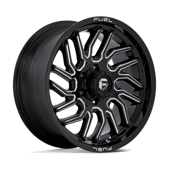 D80720908957 - Fuel Off-Road D807 Hurricane 20X9 6X135 20mm Gloss Black Milled - Fuel Off-Road Wheels Canada