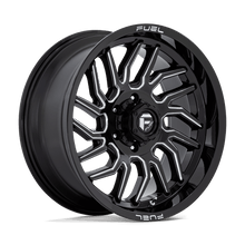 Load image into Gallery viewer, D80720908950 - Fuel Off-Road D807 Hurricane 20X9 6X135 1mm Gloss Black Milled - Fuel Off-Road Wheels Canada