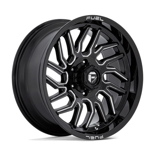 D80720908950 - Fuel Off-Road D807 Hurricane 20X9 6X135 1mm Gloss Black Milled - Fuel Off-Road Wheels Canada