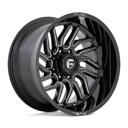 D8072220B447 - Fuel Offroad D807 Hurricane 22X12 5X139.7 -44 mm Gloss Black Milled - Fuel Offroad Wheels Canada