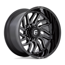 Charger l'image dans la galerie, D80720901757 - Fuel Off-Road D807 Hurricane 20X9 8X170 20mm Gloss Black Milled - Fuel Off-Road Wheels Canada
