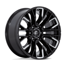 Charger l'image dans la galerie, D84920908450 - Fuel Off-Road D849 Rebar 20X9 6X139.7 1mm Gloss Black Milled - Fuel Off-Road Wheels Canada
