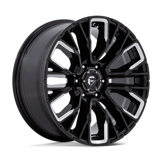 D84920908457 - Fuel Off-Road D849 Rebar 20X9 6X139.7 20mm Gloss Black Milled - Fuel Off-Road Wheels Canada