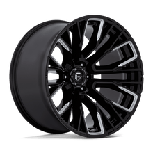 Charger l'image dans la galerie, D84922208447 - Fuel Off-Road D849 Rebar 22X12 6X139.7 -44 mm Gloss Black Milled - Fuel Off-Road Wheels Canada