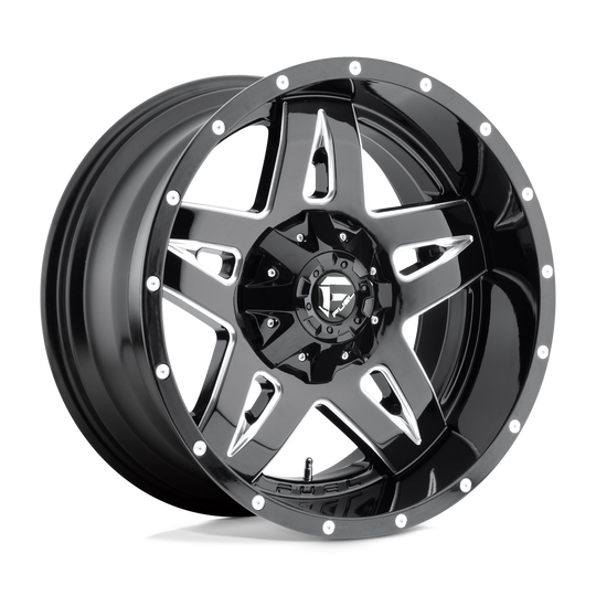 D55420009850 - Fuel Off-Road D554 Full Blown 20X10 6X135 6X139.7 -12 mm Gloss Black Milled - Fuel Off-Road Wheels Canada