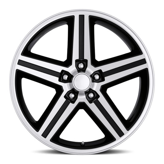 11090005007 - Factory Reproductions FR 11 20X9 5X127 0mm Gloss Black Machined Face - Factory Reproductions Wheels Canada